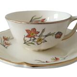Saverne Céranord Saint Amand Semi Vitrified Tea Service 12 Pieces 1960s