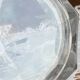 Cut glass liqueur carafe with flat sides, signed Baccarat.