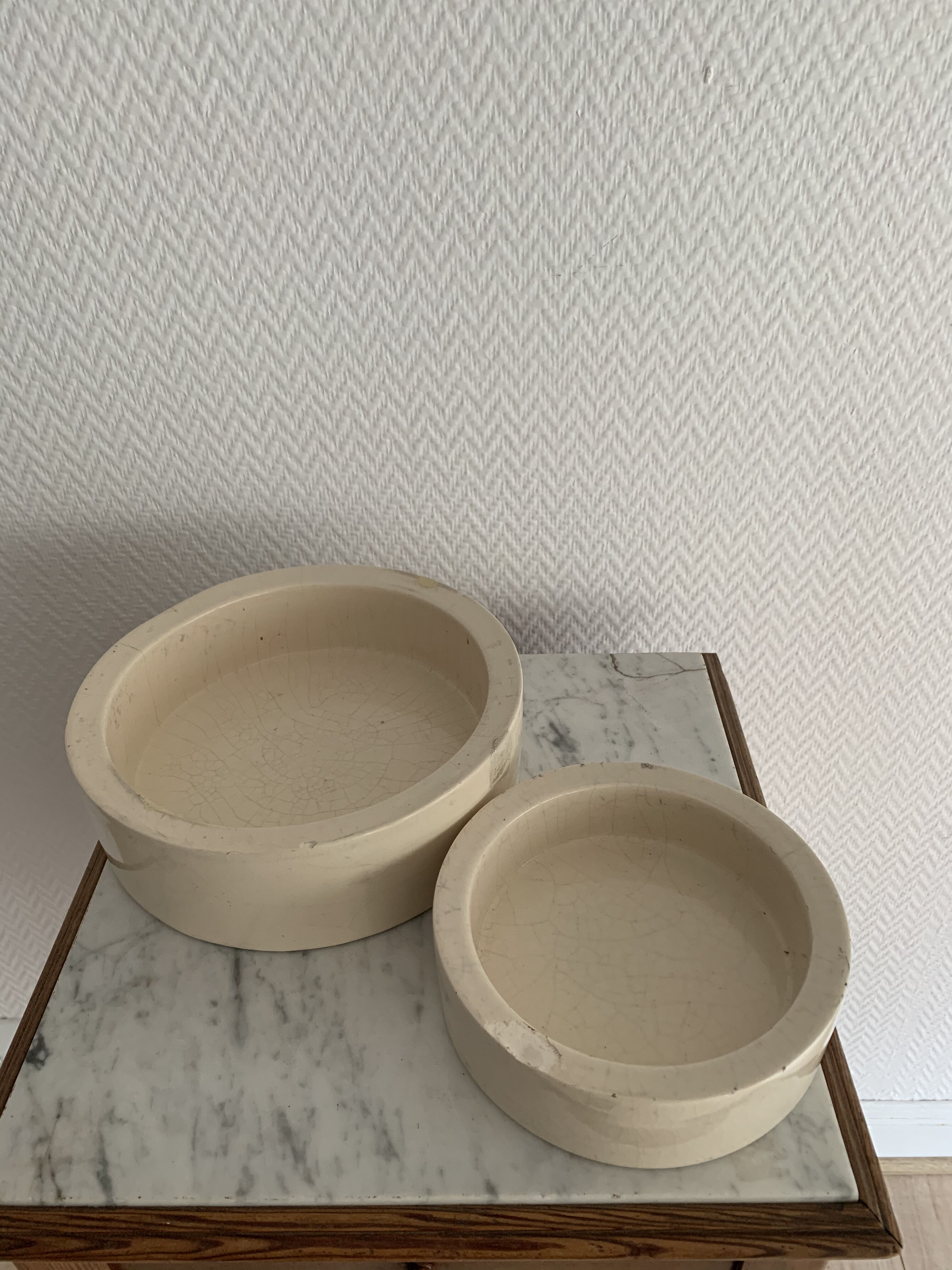 GM beige beige ceramic trinket bowl