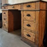 Antique large desk from a trade / workshop desk – late 19th / early 20th century