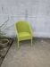 Lime green wicker armchair