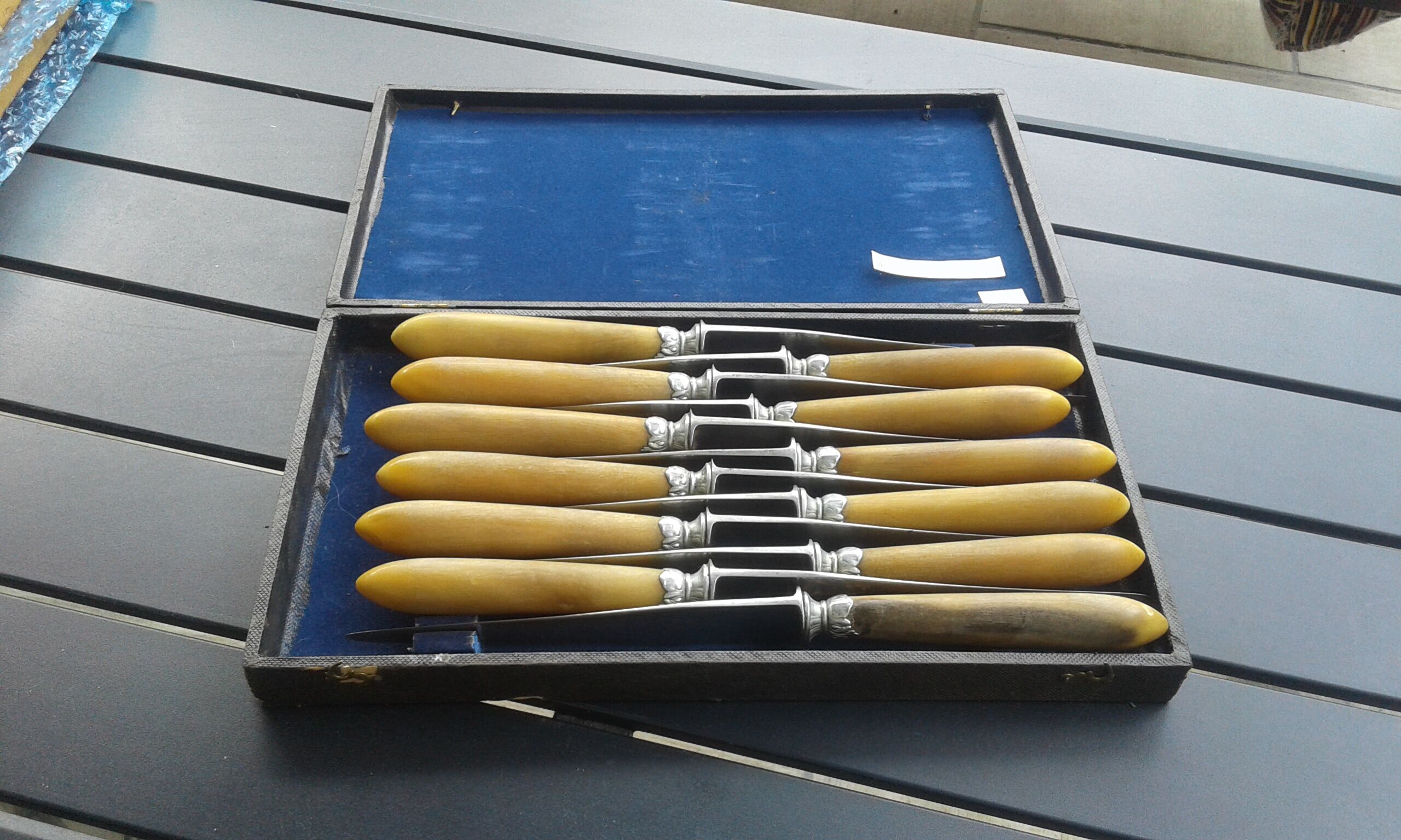 12 old knives. Steel