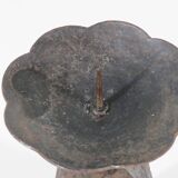 Hand forged vintage and brutalist candlestick
