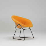 Diamond Chair – Yellow Upholstery - Harry Bertoia