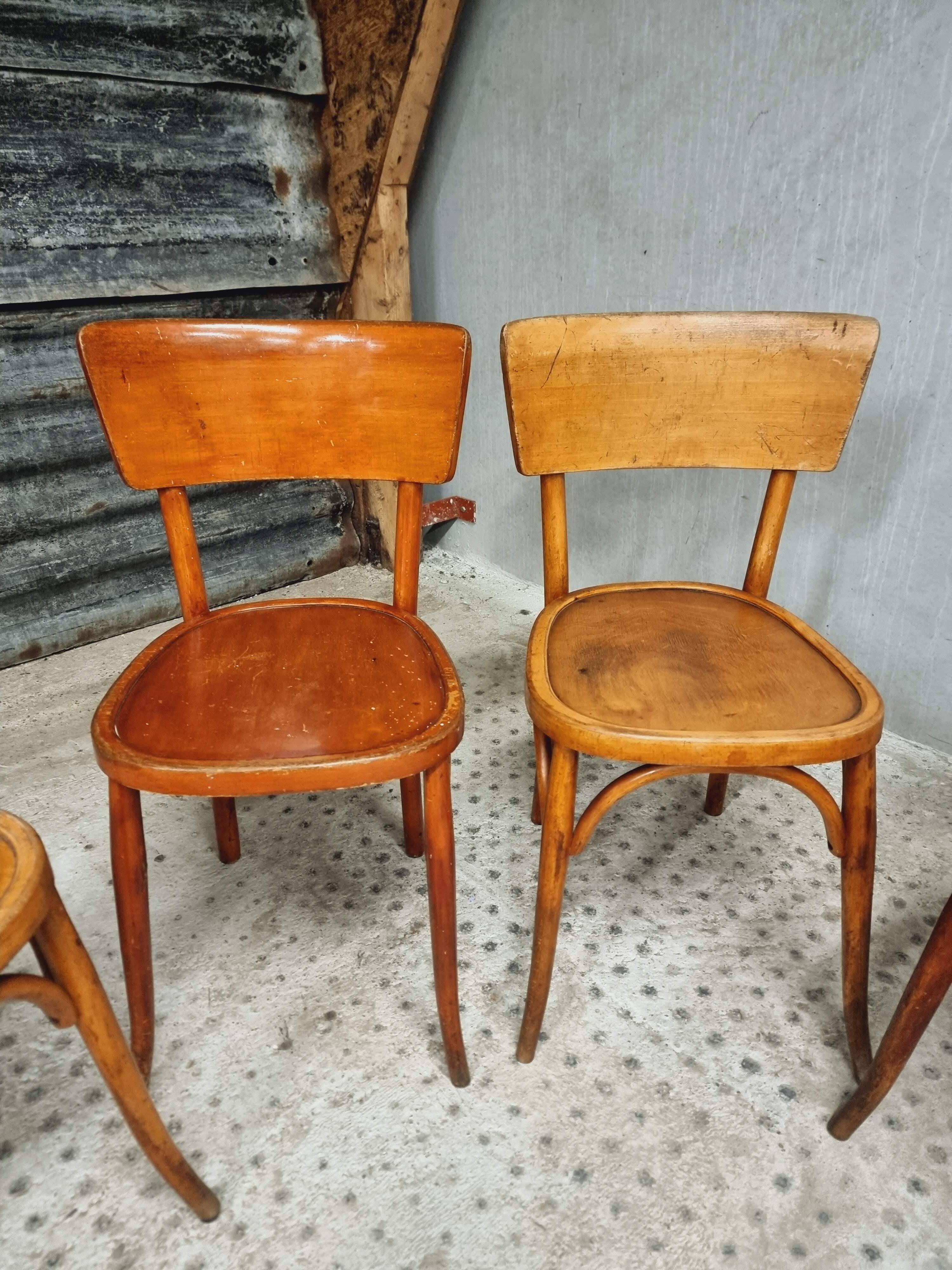 Old French cafe chairs set of 4 pcs
