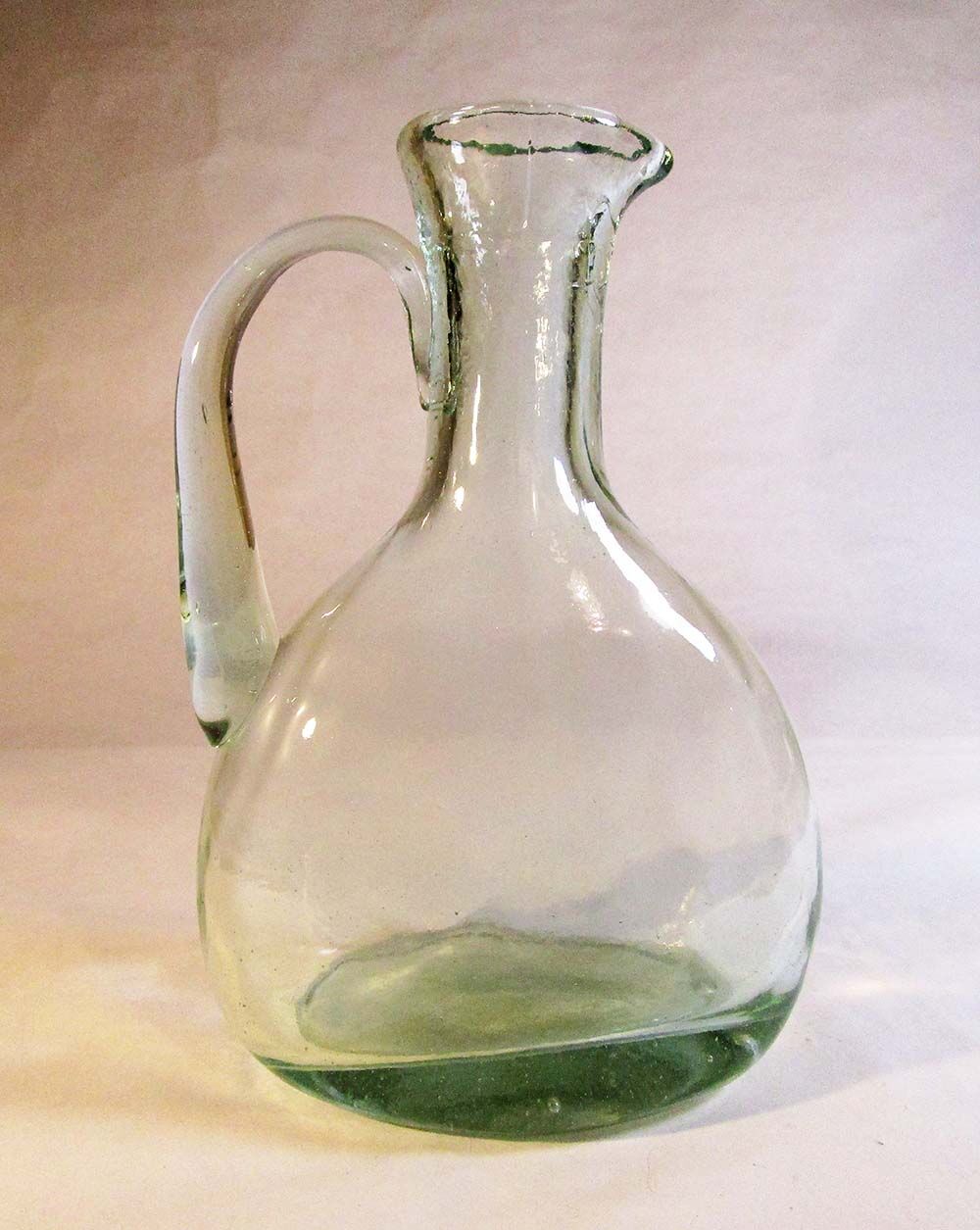 Thick glass pitcher