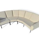 Rare panoramic sofa and two armchairs “G10” set by Pierre Guariche