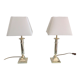 Pair of brass lamps art deco style 60s-70s