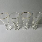 4 verres de bistrot, à pastis, à Ricard, années 40