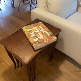 Three pull-out tables in Louis XV style