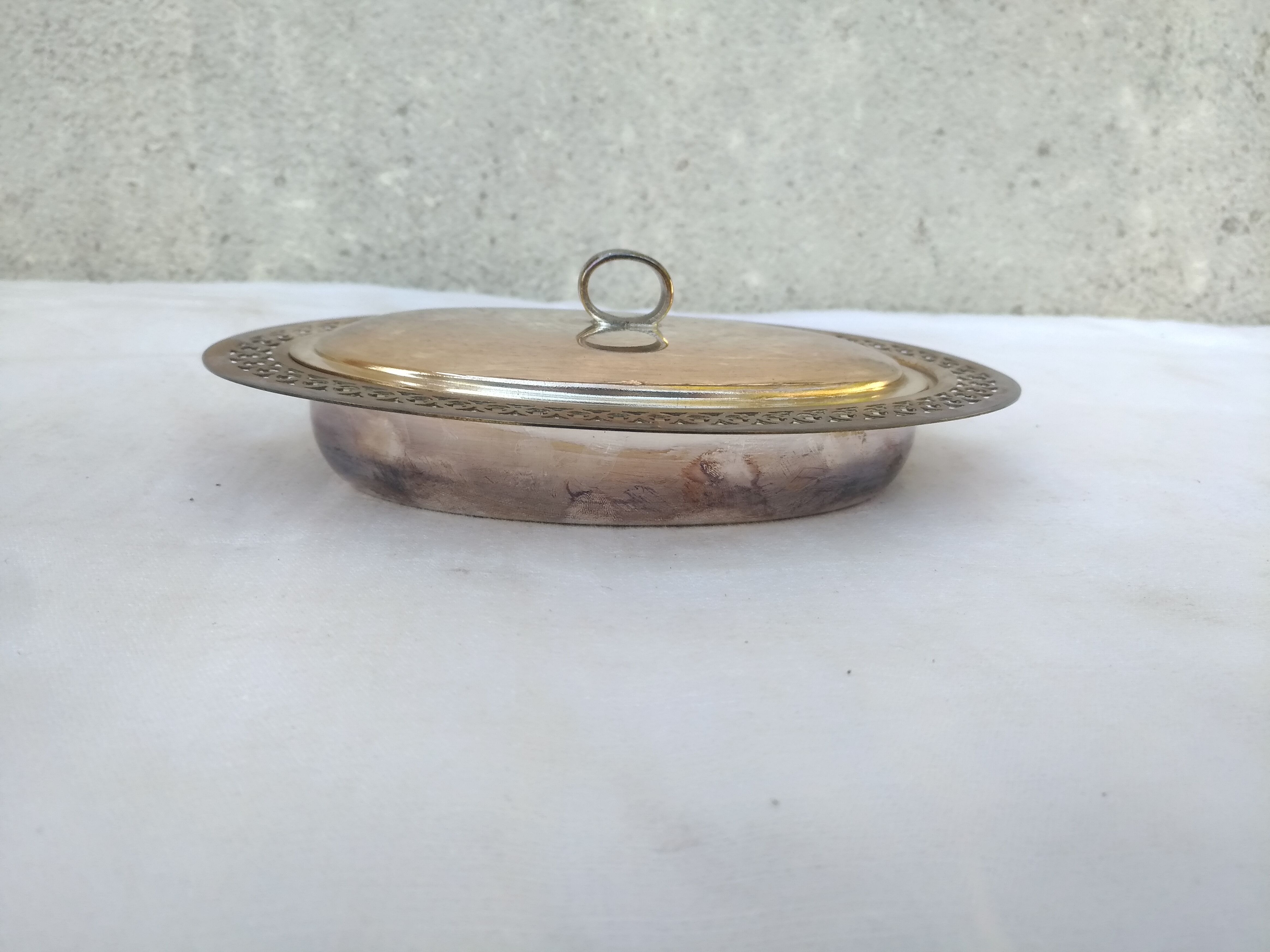 Silver metal butter maker