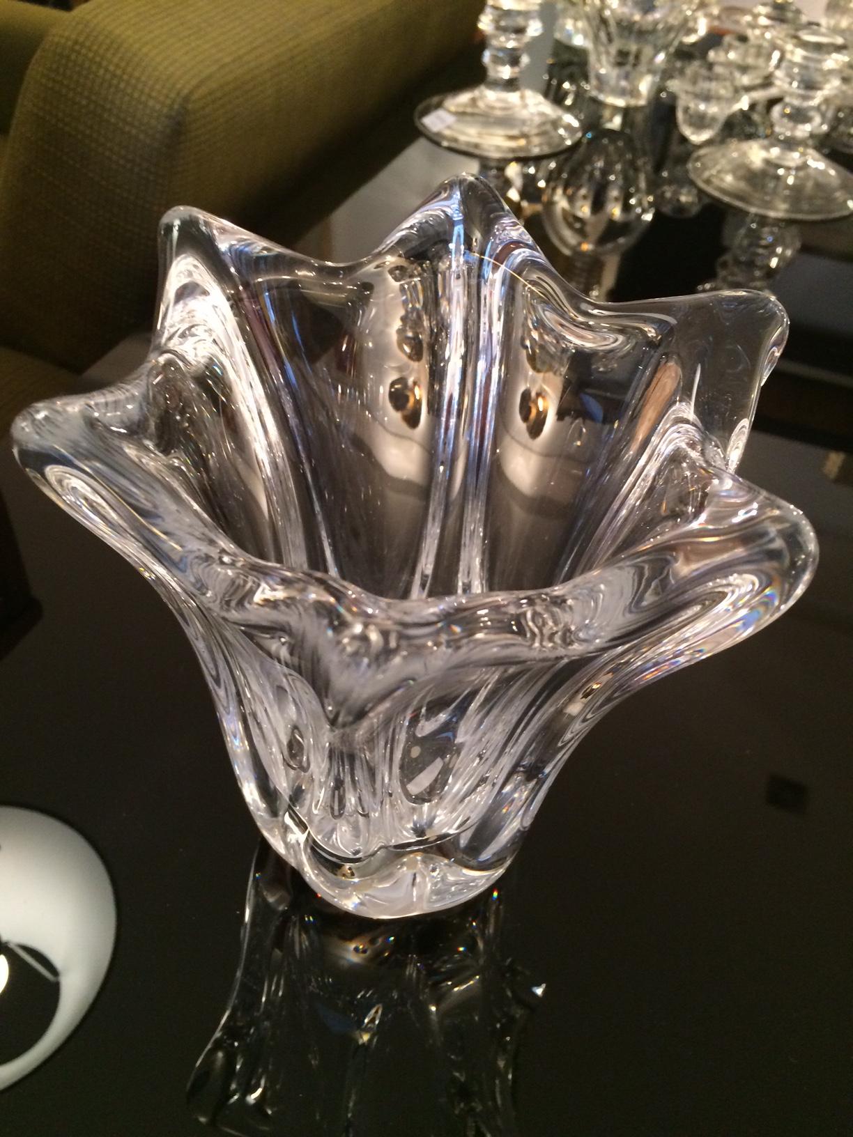 Vase tulipe en cristal signé Daum France Selency