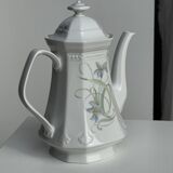 Mitterteich Bavaria teapot with blue lily pattern