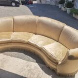 4-seater half-moon velvet sofa in excellent condition