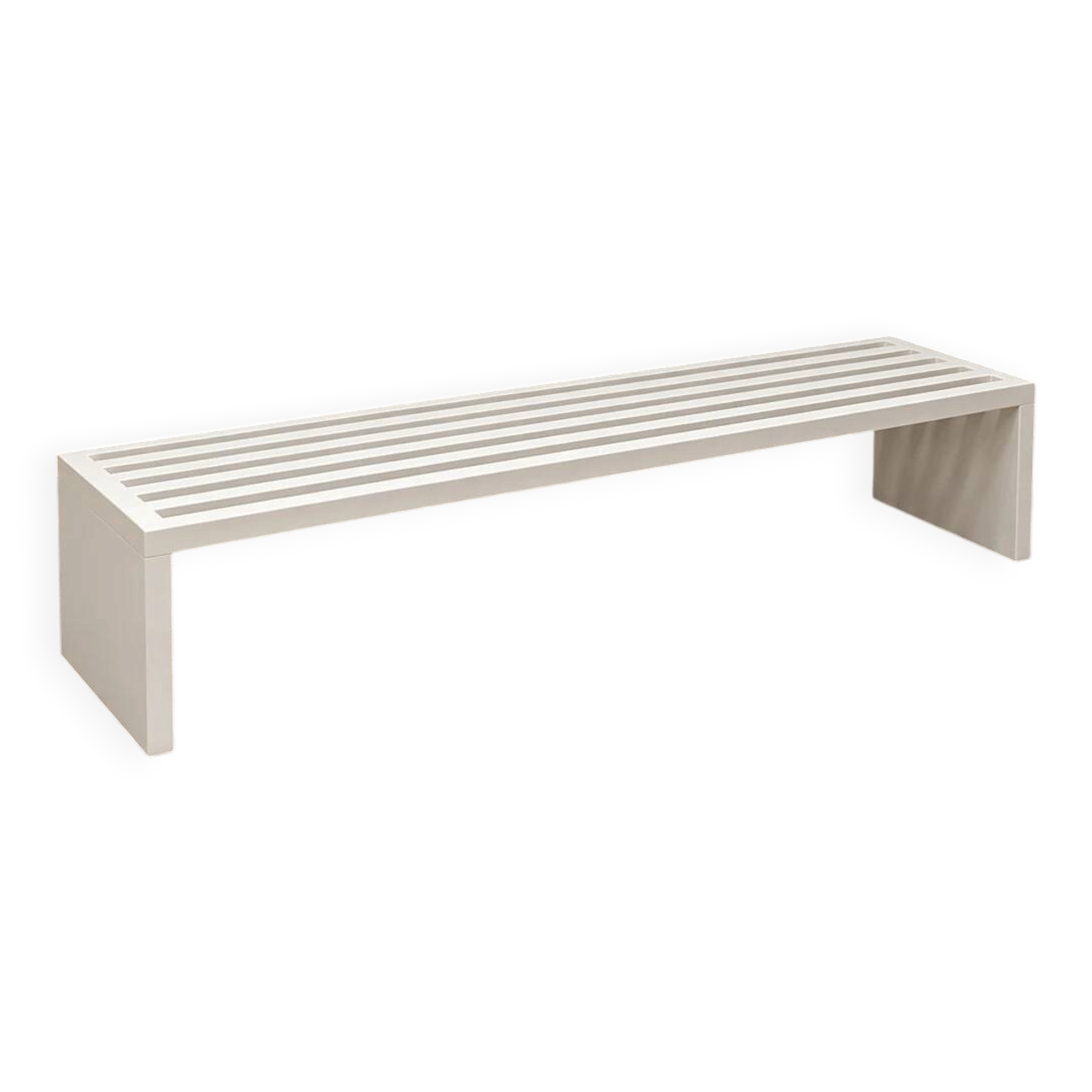 Weighty wooden bench / Width 185 cm / 1980s
