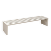 Banc en bois lourd / Largeur 185 cm / Années 1980