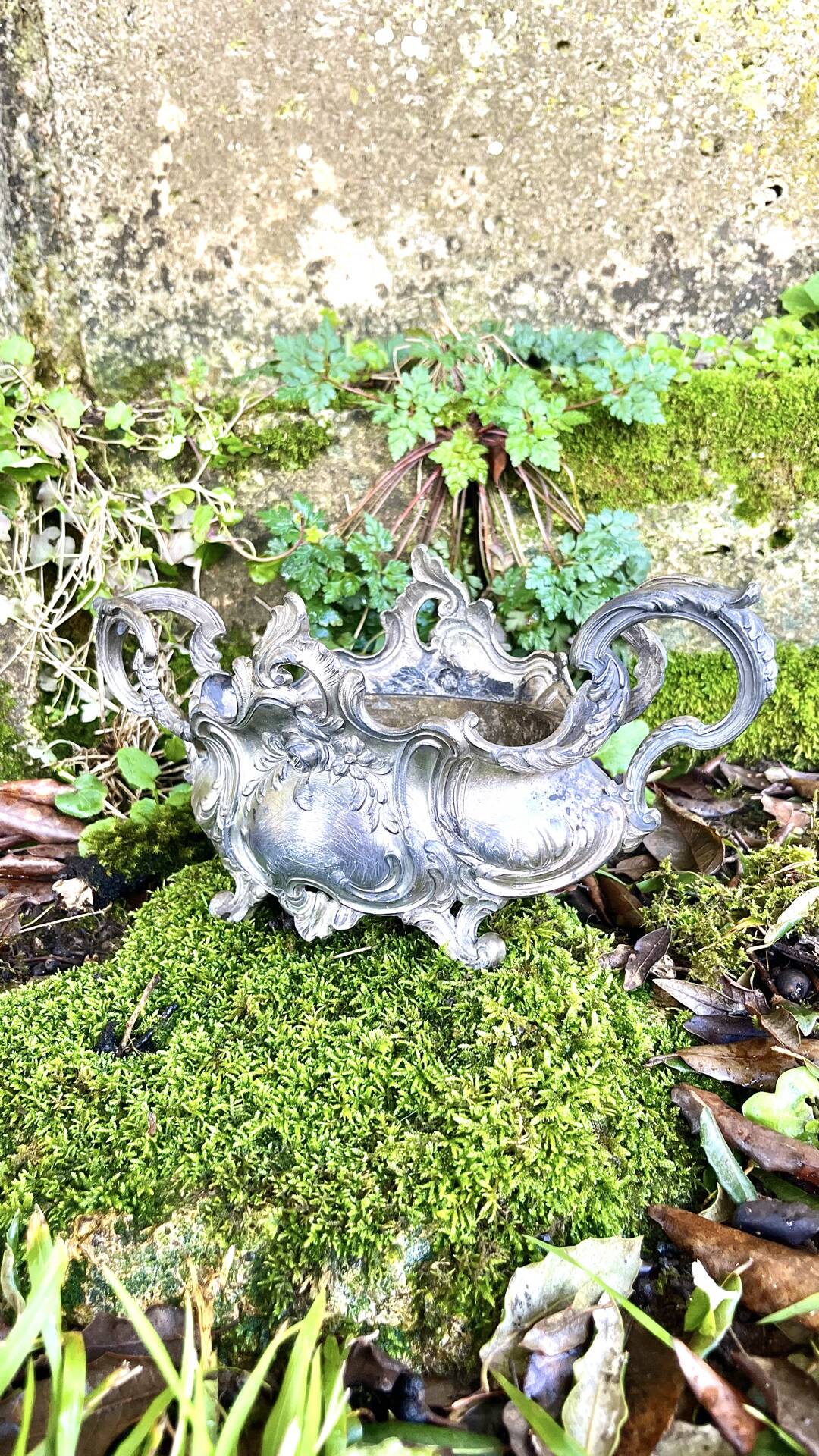 Silver Plated Jardinière, French Art Nouveau Centrepiece