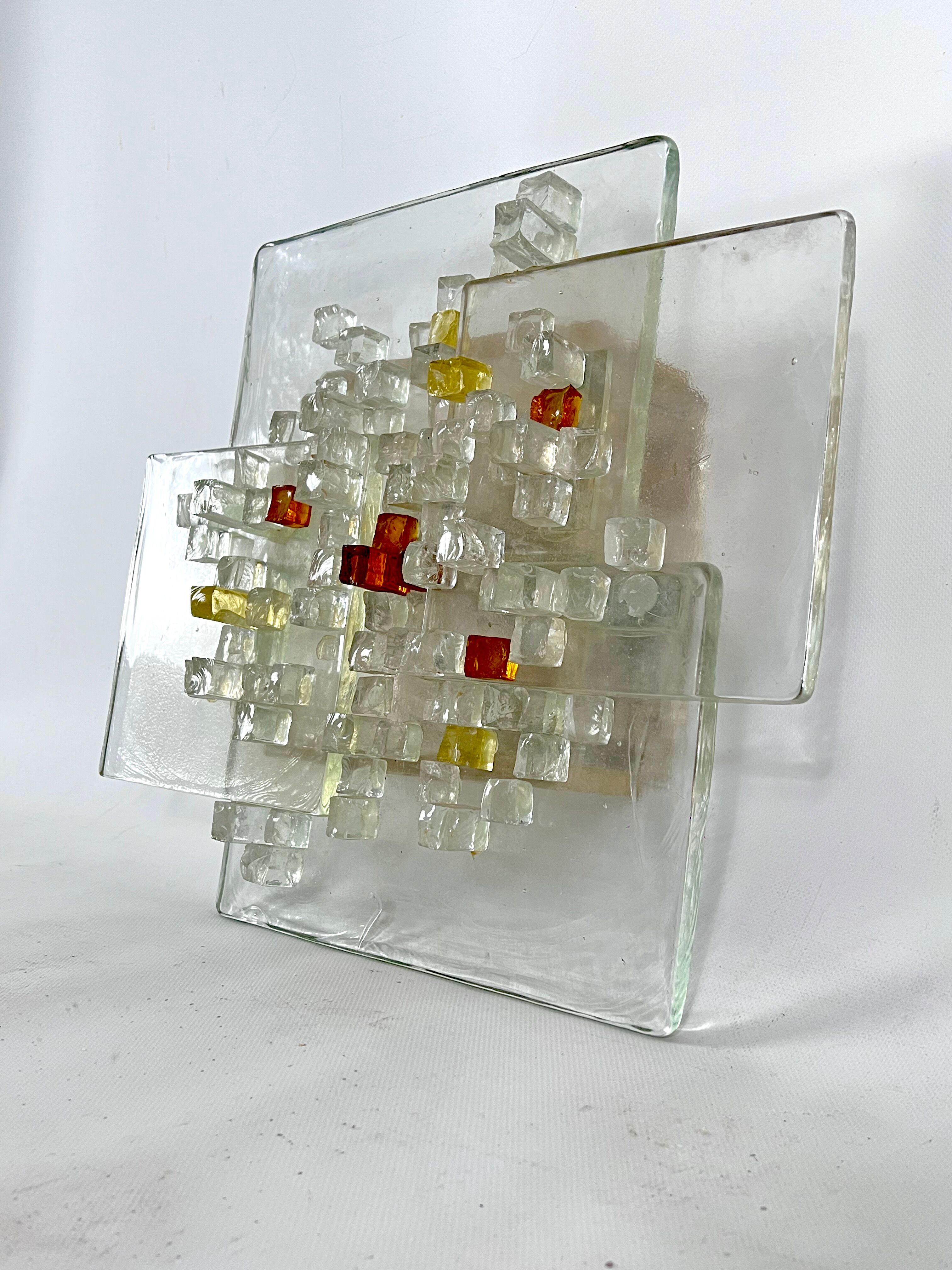 Mid-Century Murano Glass wall light by Albano Poli for Poliarte. Italy 1970s