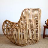 Designer rattan armchair