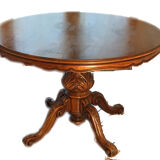 Table de salle à manger ronde XIX  style Louis Philippe