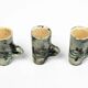 Carafe and its 3 liqueur glasses in glazed ceramic by Jacques Blin