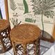 Tables d'appoint vintage en bambou et rotin