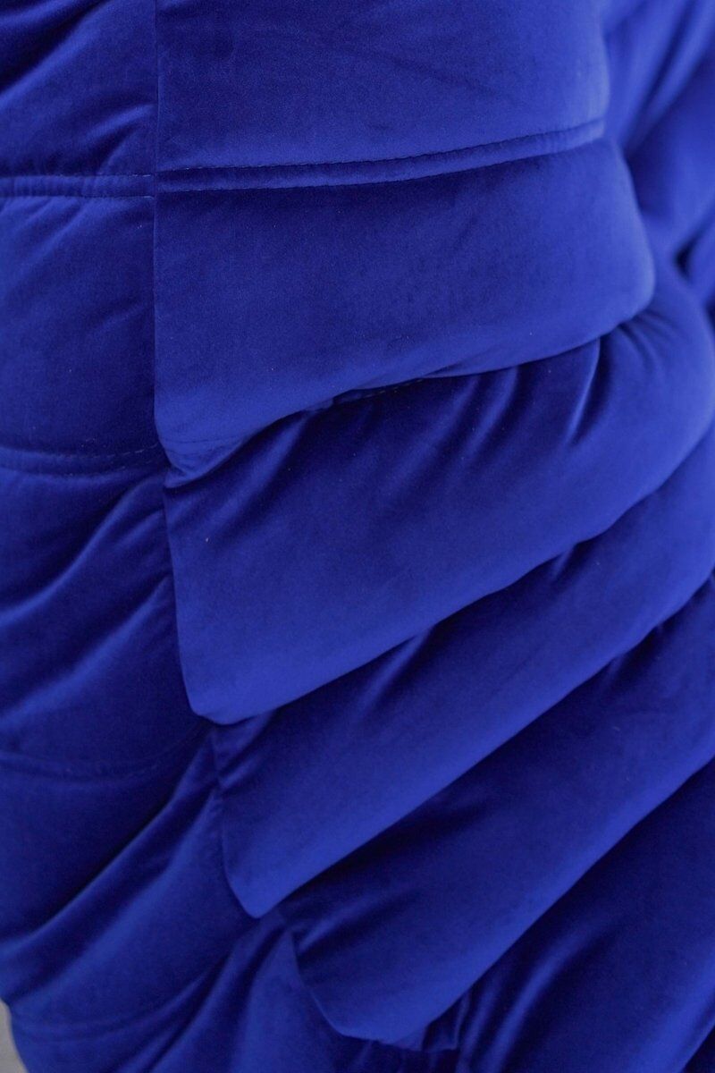 Togo living room set in blue velvet by Michel Ducaroy for Ligne Roset, 1979, set of 5