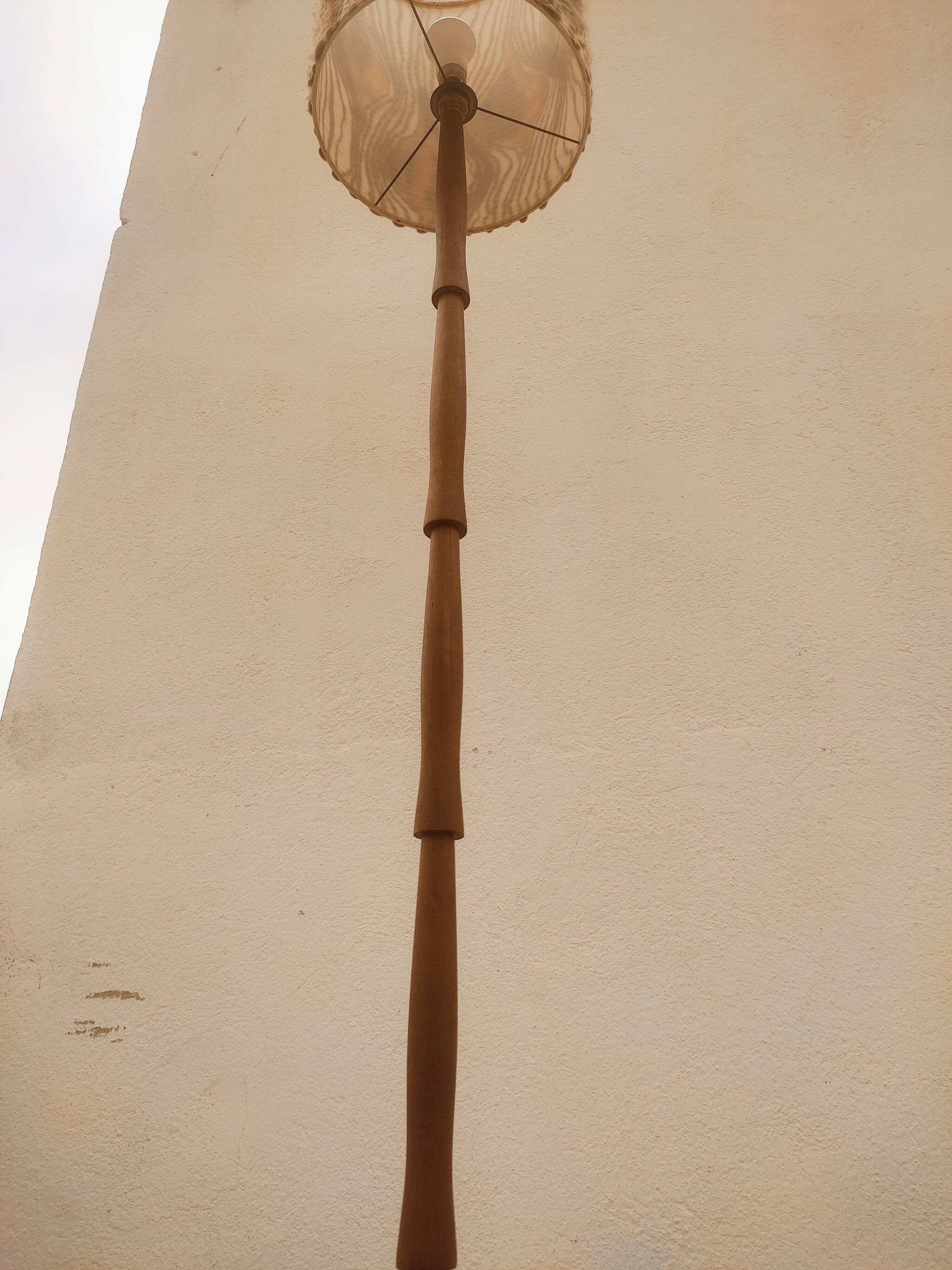 Scandinavian teak floor lamp