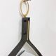 Mid-Century Modern Brass and Steel Drop-Shaped Mirror, Italy, 1970s