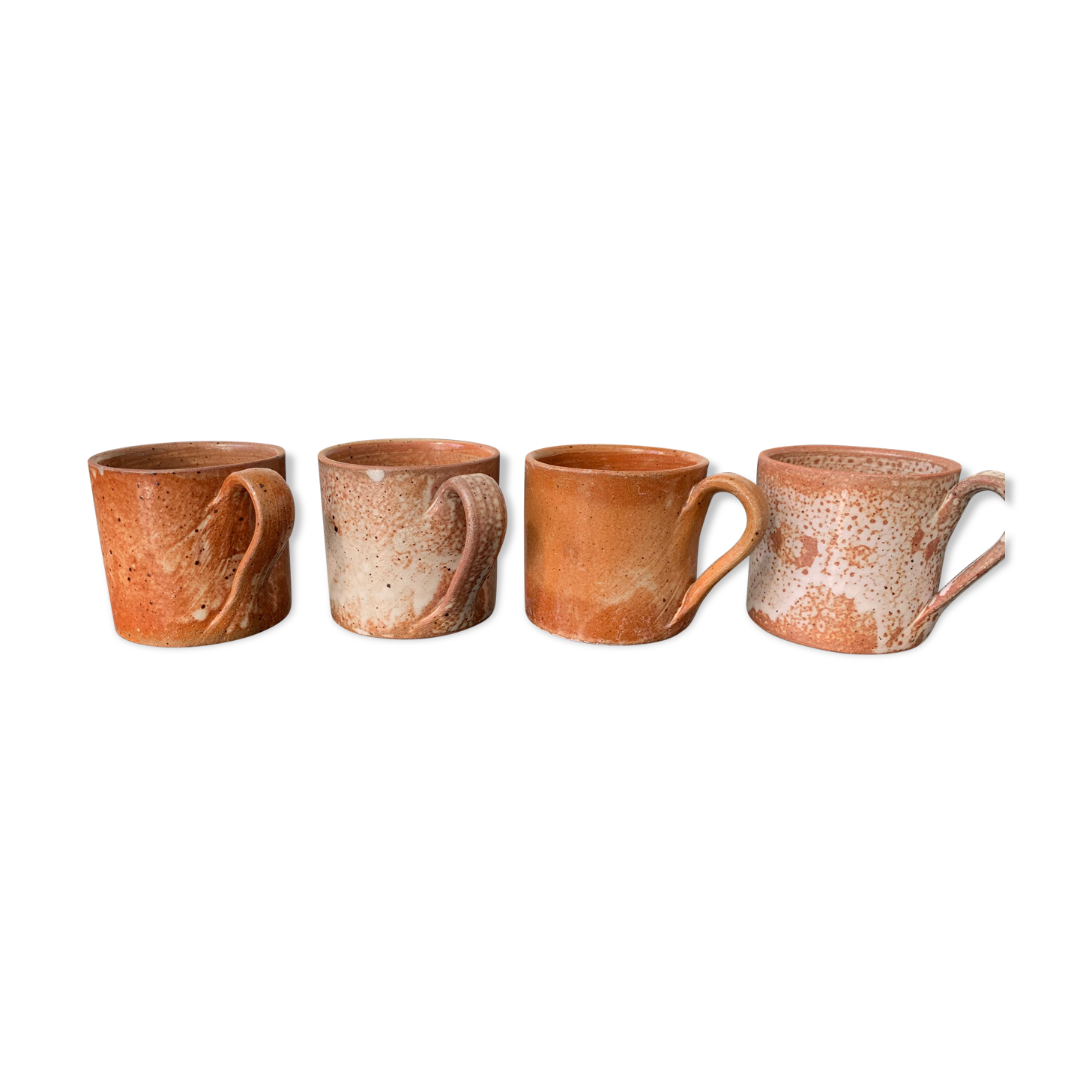 4 sandstone cups