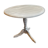 Patinated wooden pedestal table