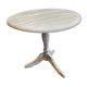 Patinated wooden pedestal table
