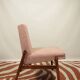 Vintage powder pink boucle armchair 1970 renovated