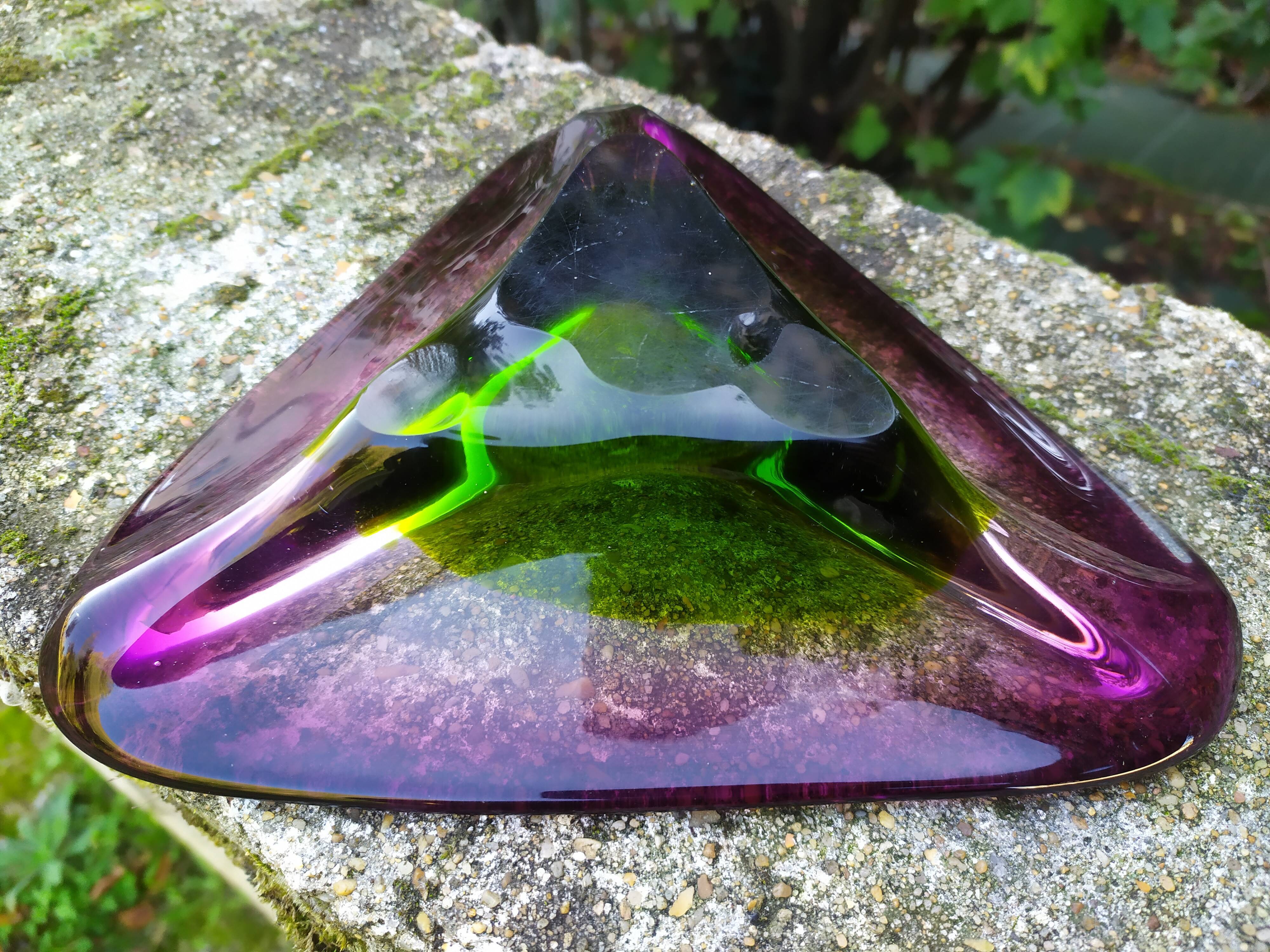 Blown glass cup from the 70s