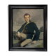 French school early 20th century, Portrait of a hunter, oil on canvas signed