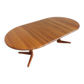 Table à manger ronde extensible vintage en teck massif Glostrup