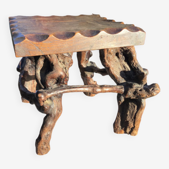 Brutalist mountain chalet stool