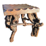 Brutalist mountain chalet stool