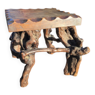 Brutalist mountain chalet stool