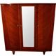 Varnished wooden wardrobe with marquetry