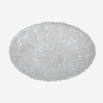 Chiseled glass dish