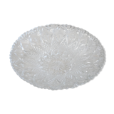 Plat en verre ciselé