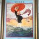 Illustration, former cover of Vogue Magazine, under golden frame