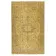 Vintage Handmade Medallion Design Rug Overdyed in Yellow for Modern Interiors