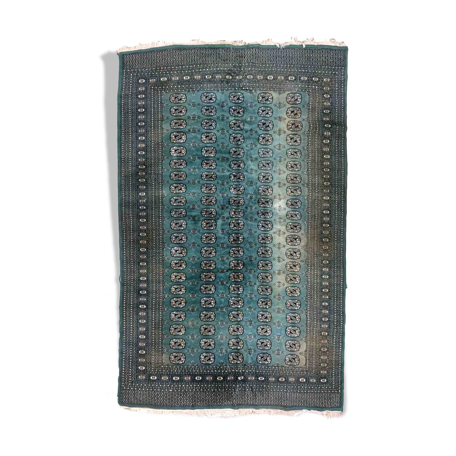 Vintage carpet uzbek bukhara handmade 186cm x 280cm 1970s