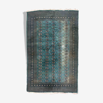 Vintage carpet uzbek bukhara handmade 186cm x 280cm 1970s