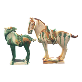 Paire de chevaux en céramique