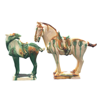 Pair of ceramic horses