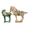 Paire de chevaux en céramique
