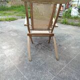 Long chair in caning